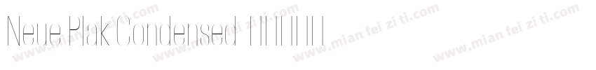 Neue Plak Condensed字体转换